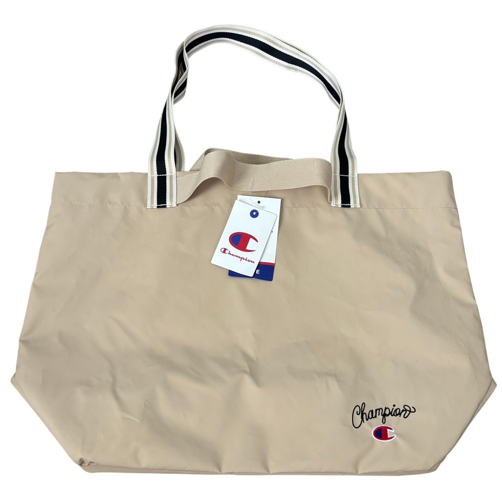 NWT Champion Large Weekend Tote Bag Beige Casual